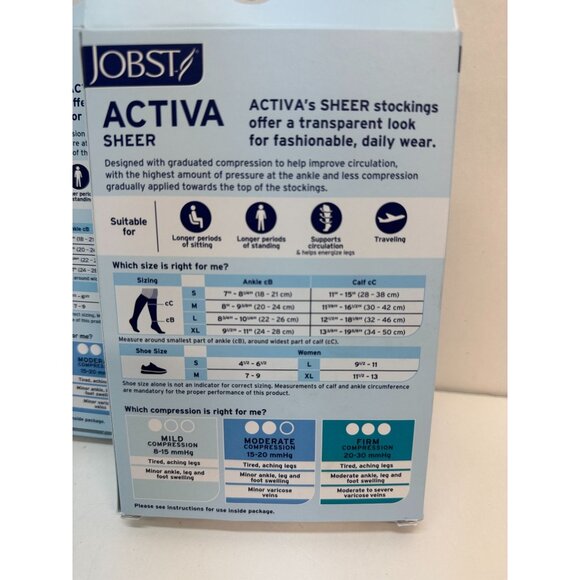 2 Activa Womans Compression Stockings XL  New  Boxed - Picture 4 of 5